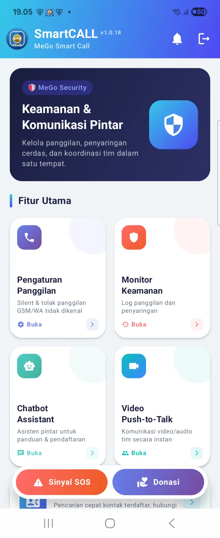 Beranda Utama SmartCall