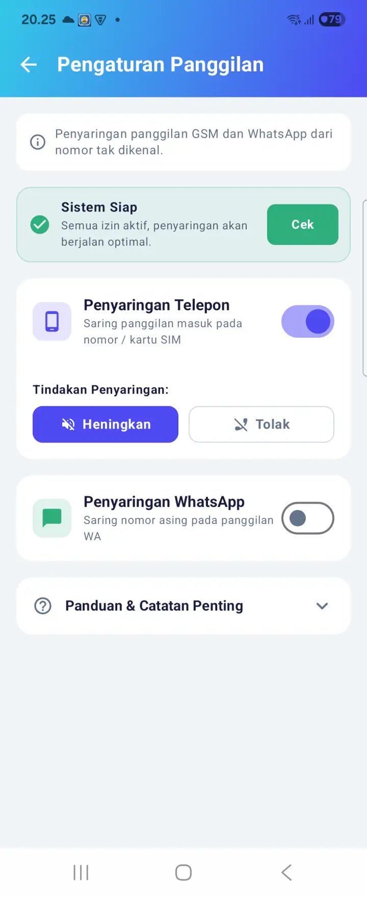 Pengaturan Panggilan