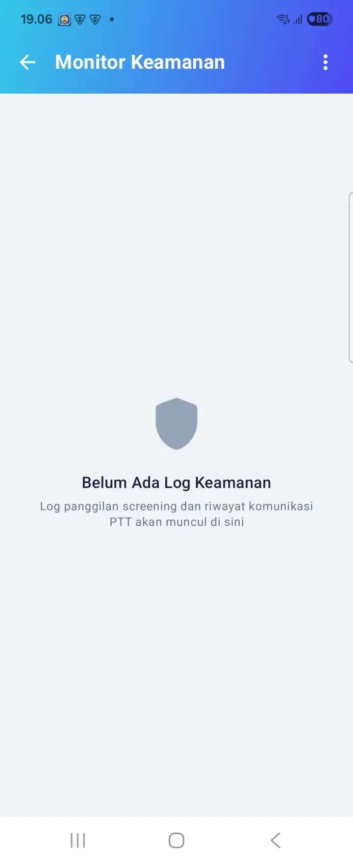 Log Panggilan PTT dan Keamanan