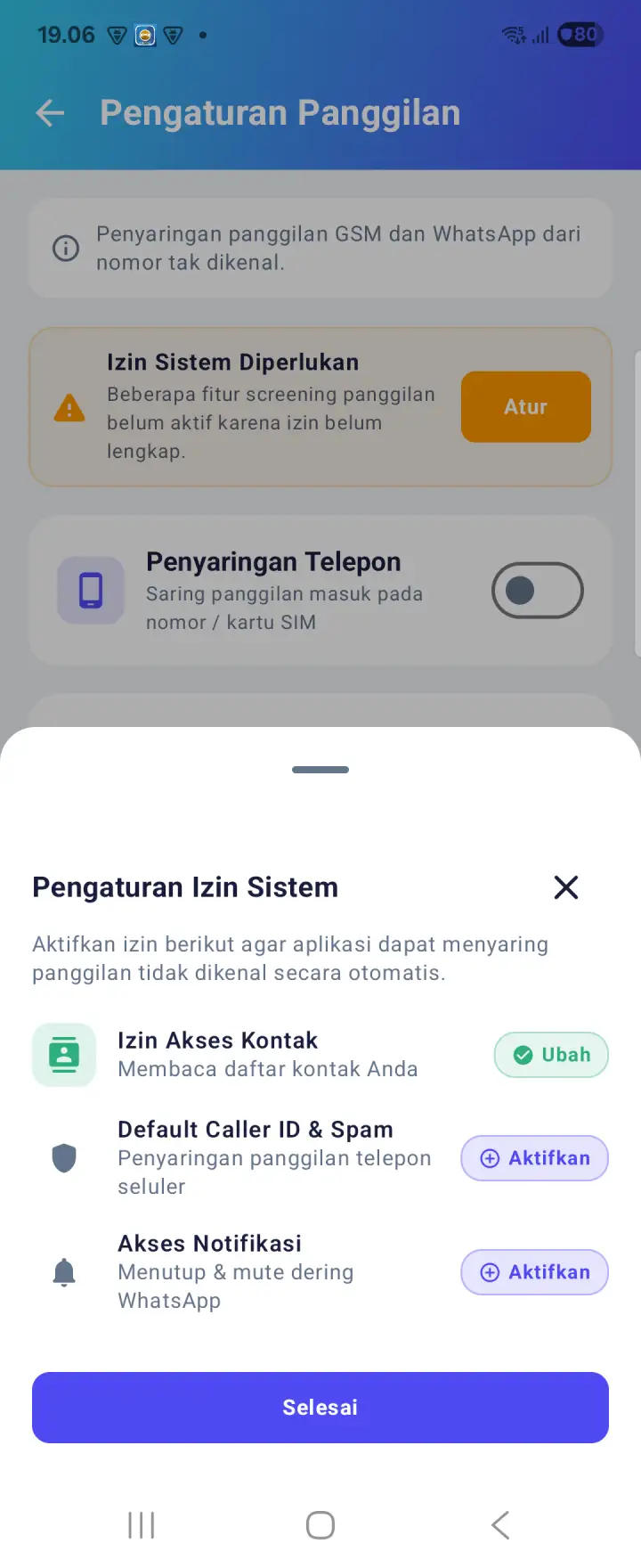 Panduan Izin Ponsel